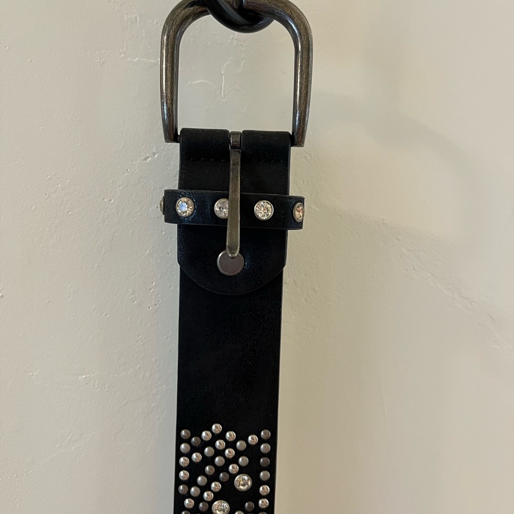 Buckle Black Studded Belt